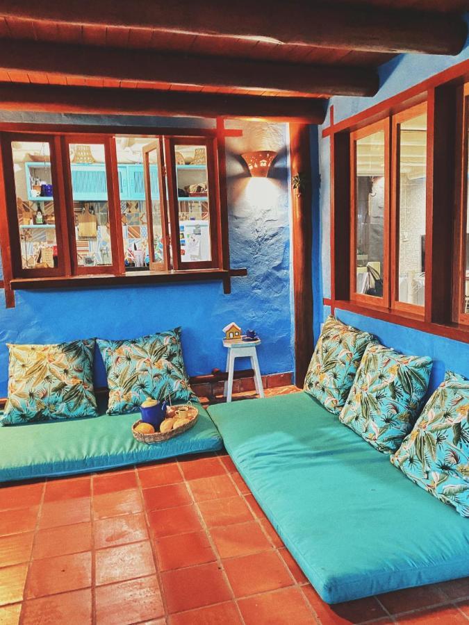 Casinha Azul na beira do Rio Caraíva Exterior foto