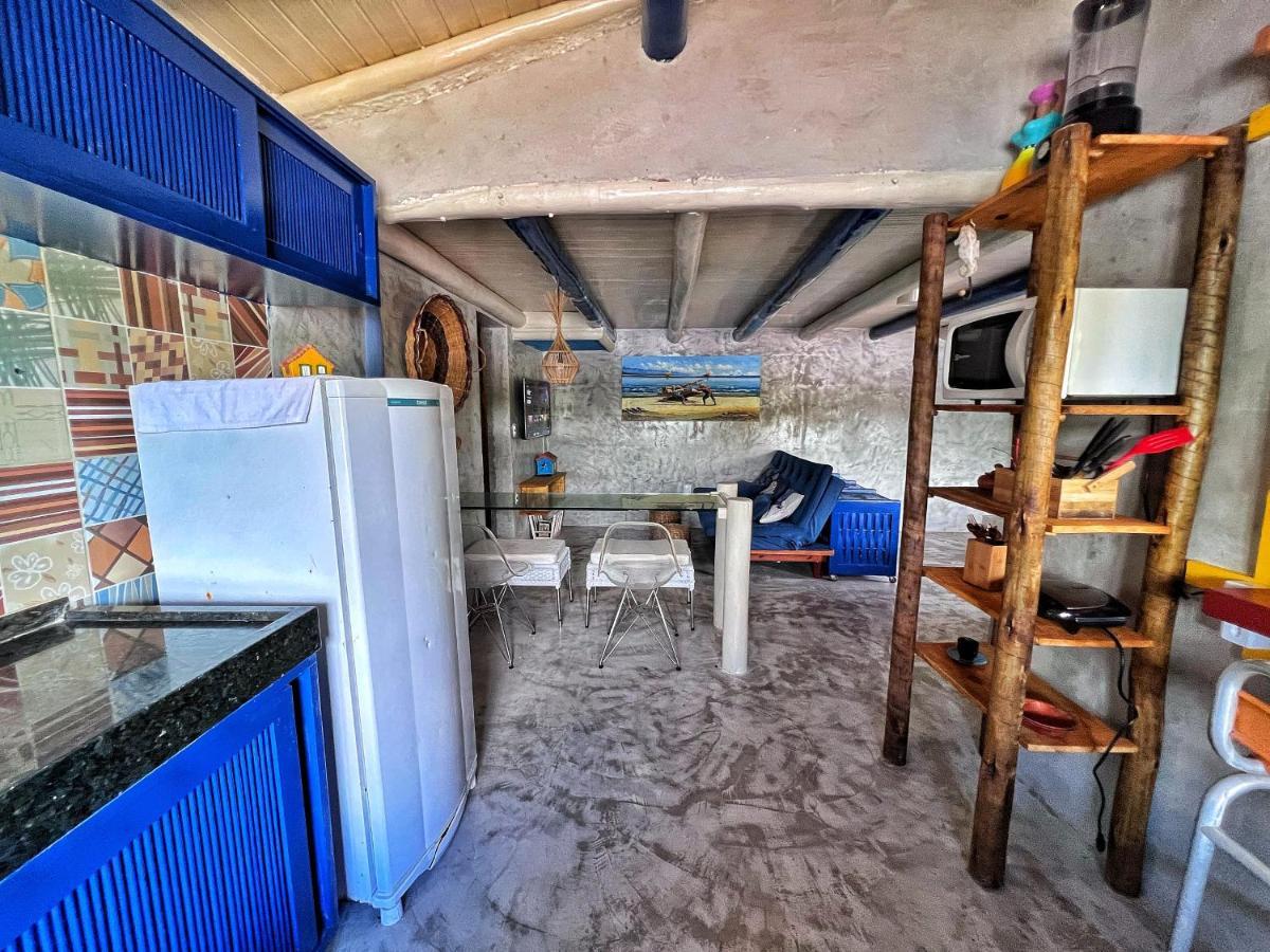 Casinha Azul na beira do Rio Caraíva Exterior foto