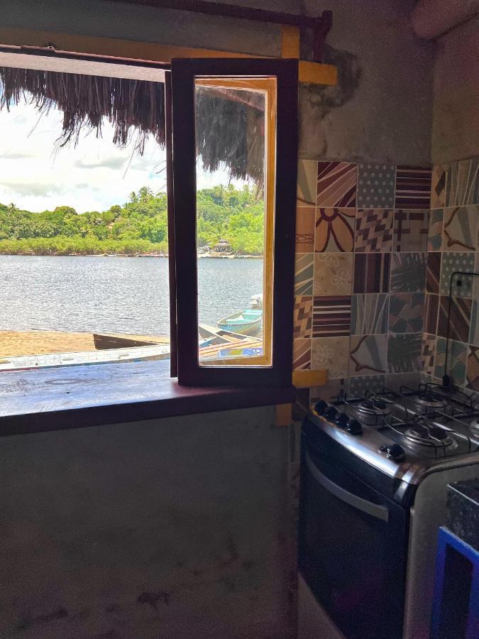 Casinha Azul na beira do Rio Caraíva Exterior foto